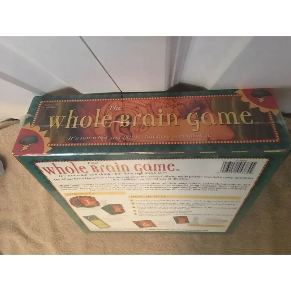 New The Whole Brain Game -‎ Sealed Complete - Ages 13+ Individuals and Team Game